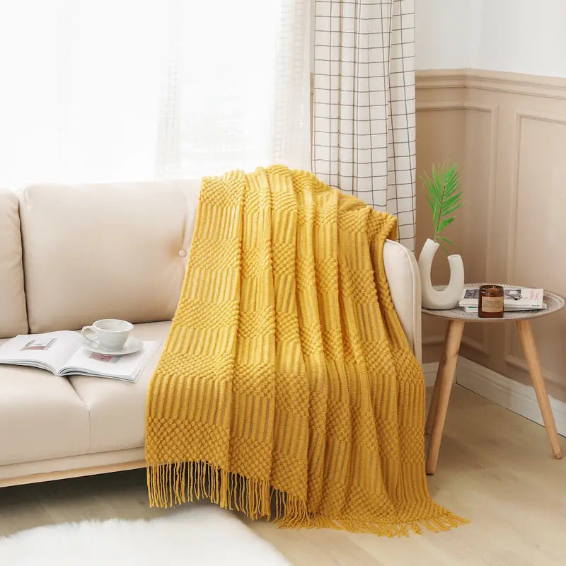 Cozy Cloud Knit Throw Blanket