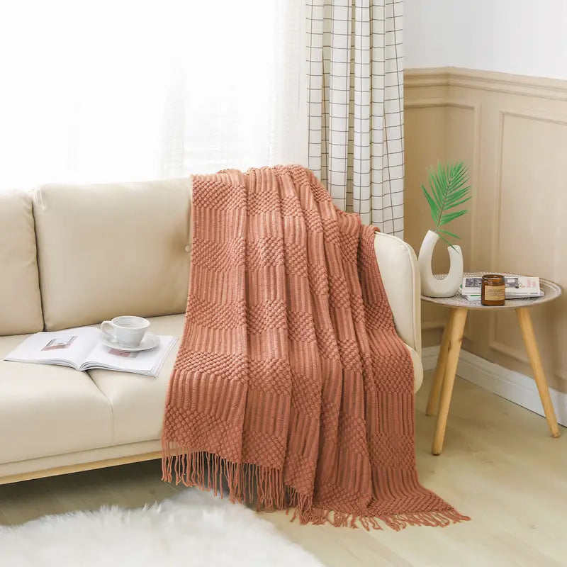 Cozy Cloud Knit Throw Blanket