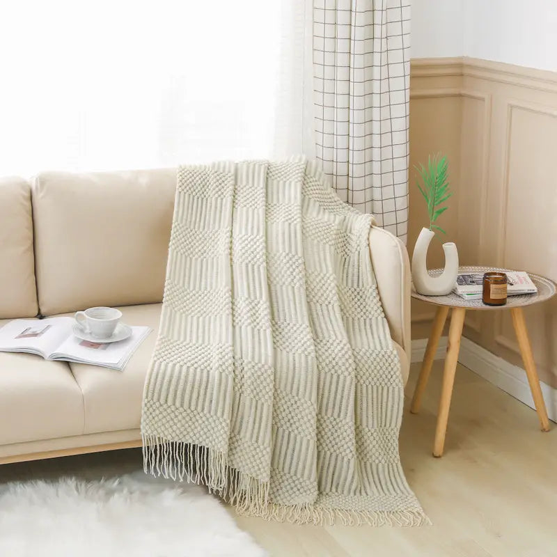 Cozy Cloud Knit Throw Blanket