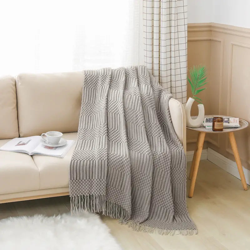 Cozy Cloud Knit Throw Blanket